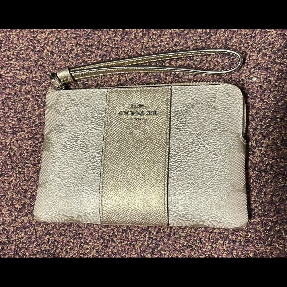 Bronze/Metallic “COACH” Wristlet - Picture 3 of 3